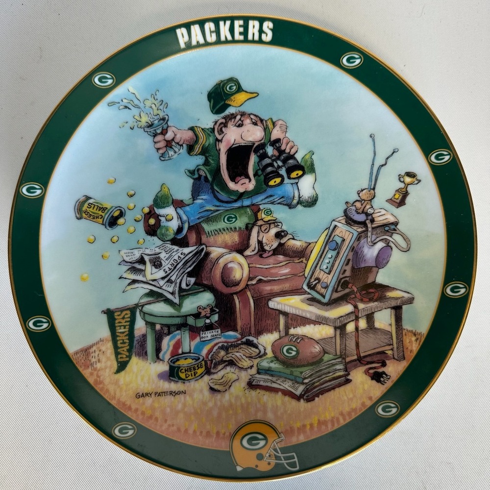 Gary Patterson "The Ultimate Packers Fan" Collector Plate #B5177 Danbury Mint 8"